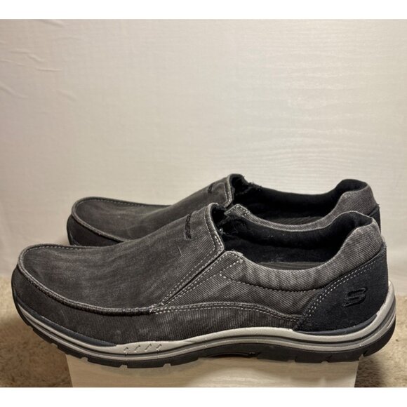 Mens Skechers Sz 11 Avillo Relaxed Fit Memory Foam Slip-on Loafer Shoes Black 64 - Picture 6 of 14